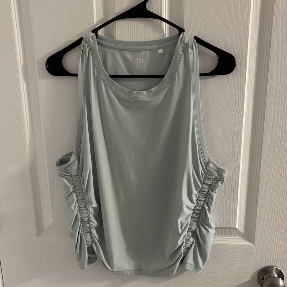 DSG Women's Light Blue Ruched Tank Top
